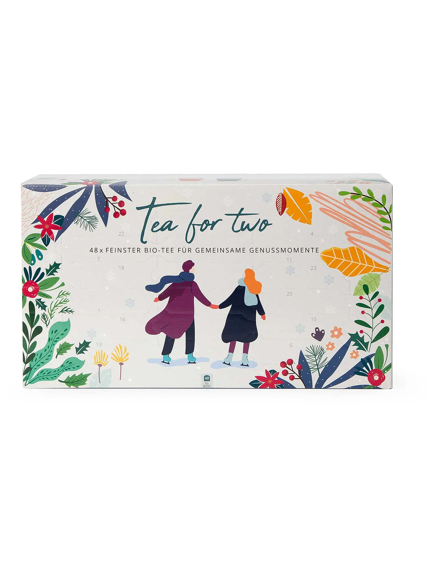 ENGLISH TEA SHOP | BIO Tee Adventskalender für Zwei "Tea for Two" - 48 Premium Tees aus besten BIO Zutaten | 